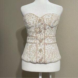 Bebe Lace Halter Bustier Strapless‎ Corset